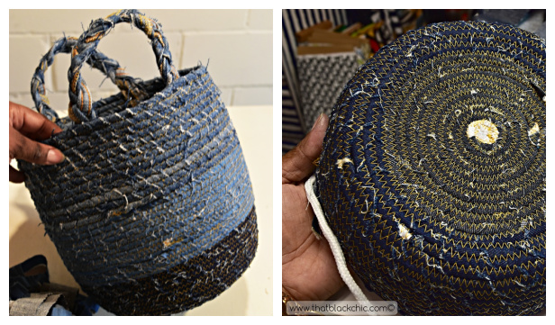 DIY Recycled Denim Rope Basket Free Sewing Tutorial