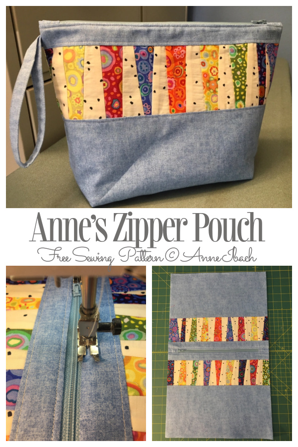 DIY Fabric Anne’s Zipper Pouch Free Sewing Pattern