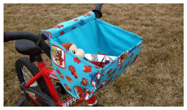 DIY Fabric Bike Basket Free Sewing Pattern