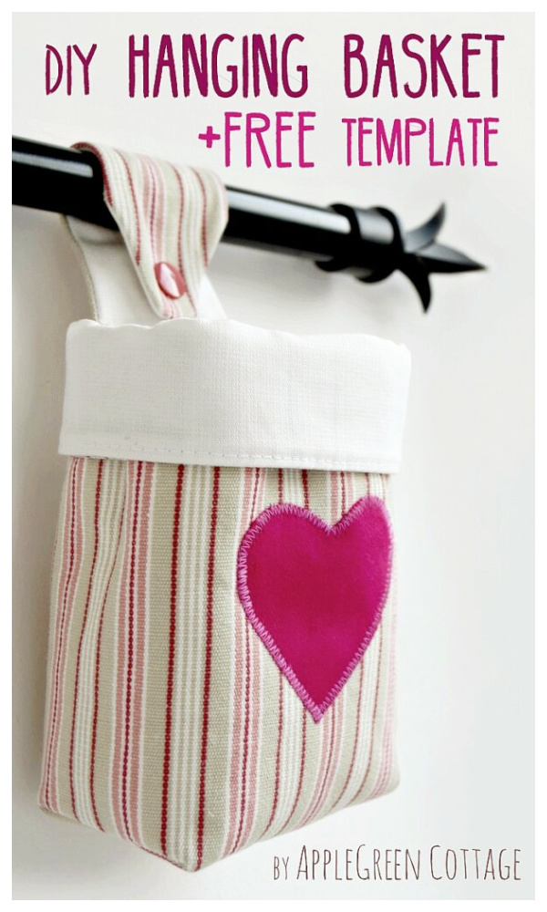 DIY Fabric Hanging Basket Free Sewing Patterns