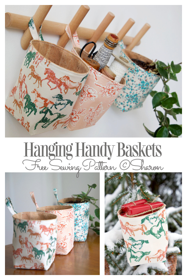 DIY Fabric Hanging Basket Free Sewing Patterns