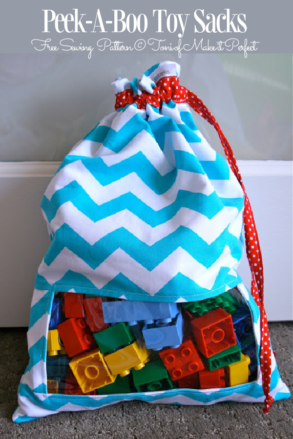  DIY Fabric Peek-A-Boo Toy Sack Free Sewing Patterns