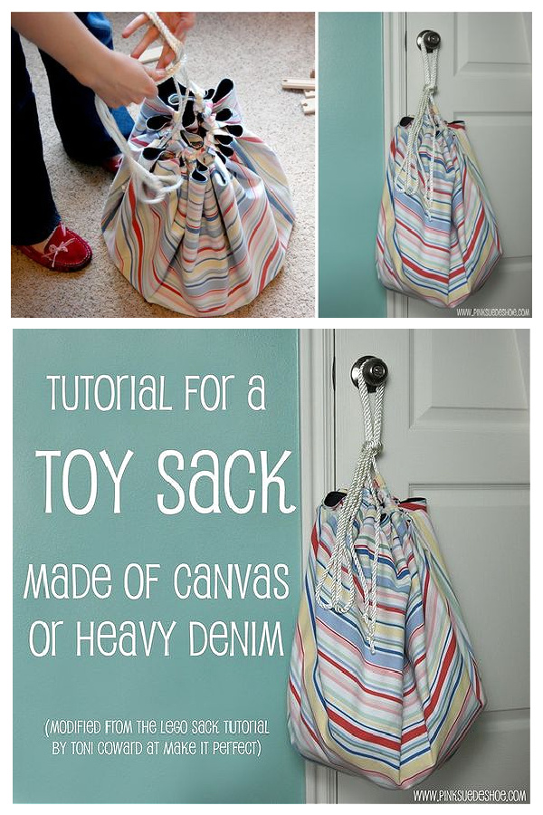 DIY Fabric Toy Sack Free Sewing Patterns