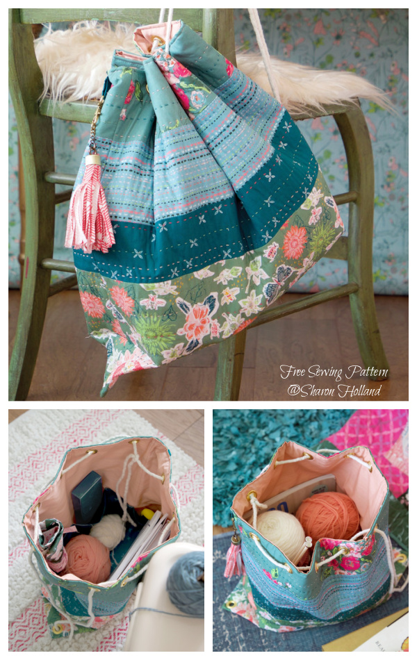 Quilt Signature Bucket Bag Free Sewing Pattern