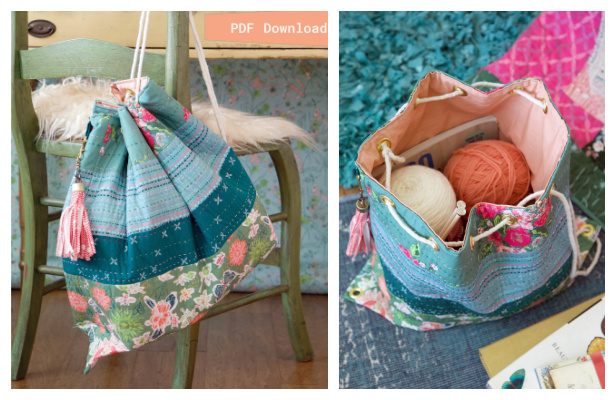 Quilt Signature Bucket Bag Free Sewing Pattern