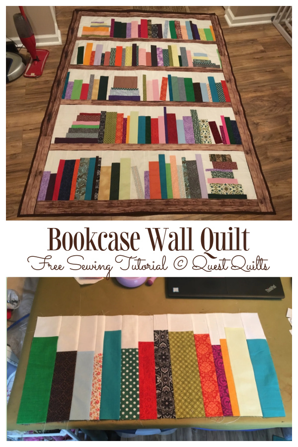 DIY Bookcase Wall Quilt Free Sewing Patterns