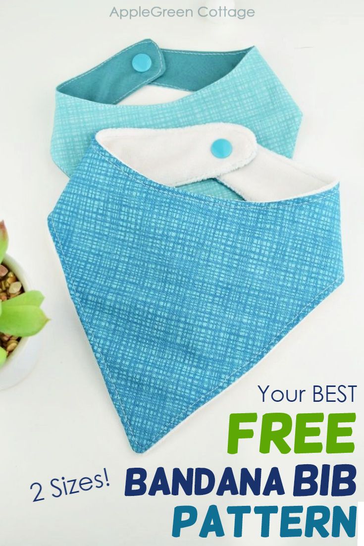 DIY Fabric Baby Bandana Bib Free Sewing Patterns