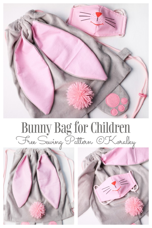 DIY Fabric Bunny Backpack for Kids Free Sewing Patterns