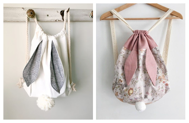 DIY Fabric Bunny Backpack Free Sewing Patterns