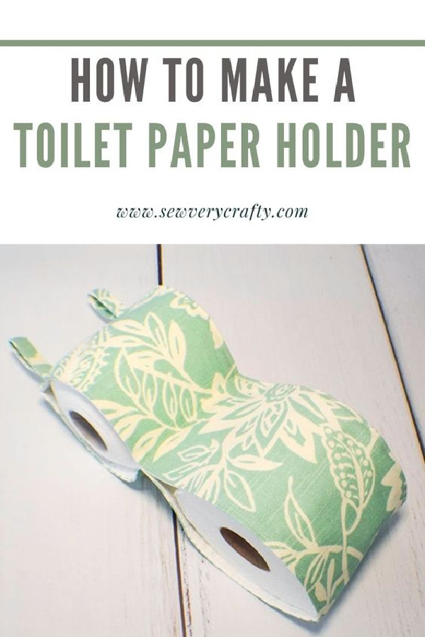 DIY Simple Fabric Toilet Paper Holder Free Sewing Pattern