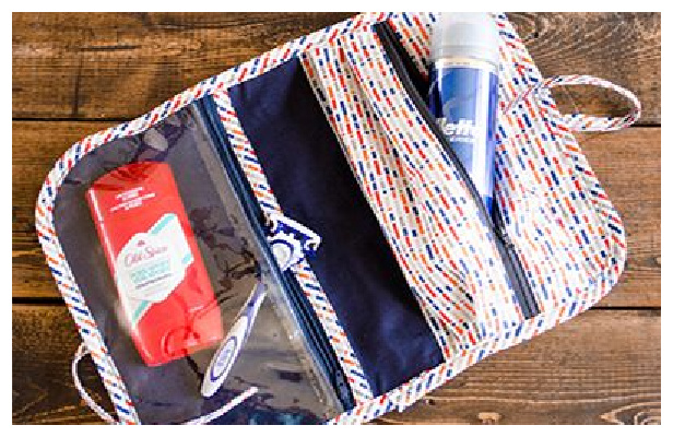 DIY Fabric Travel Shaving Kit Free Sewing Pattern
