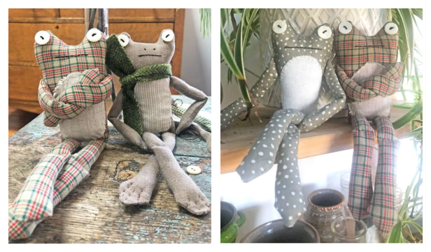 DIY Fabric Frog Doll Free Sewing Pattern