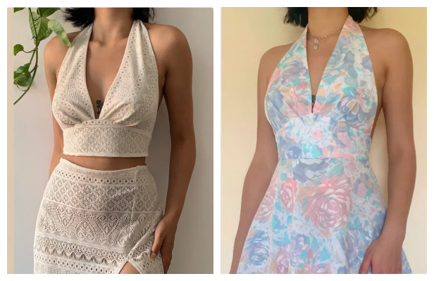 DIY Fabric Halter Top Sewing Patterns + Video
