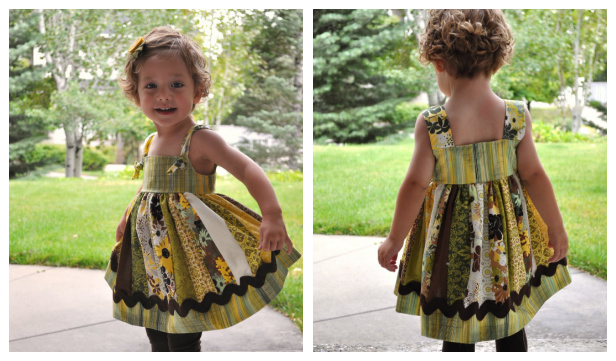 Fabric Knotty Jumper Dress with Ruffled Leggings Free Sewing Pattern