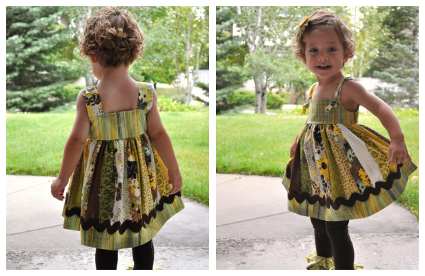 Fabric Knotty Jumper Dress with Ruffled Leggings Free Sewing Pattern