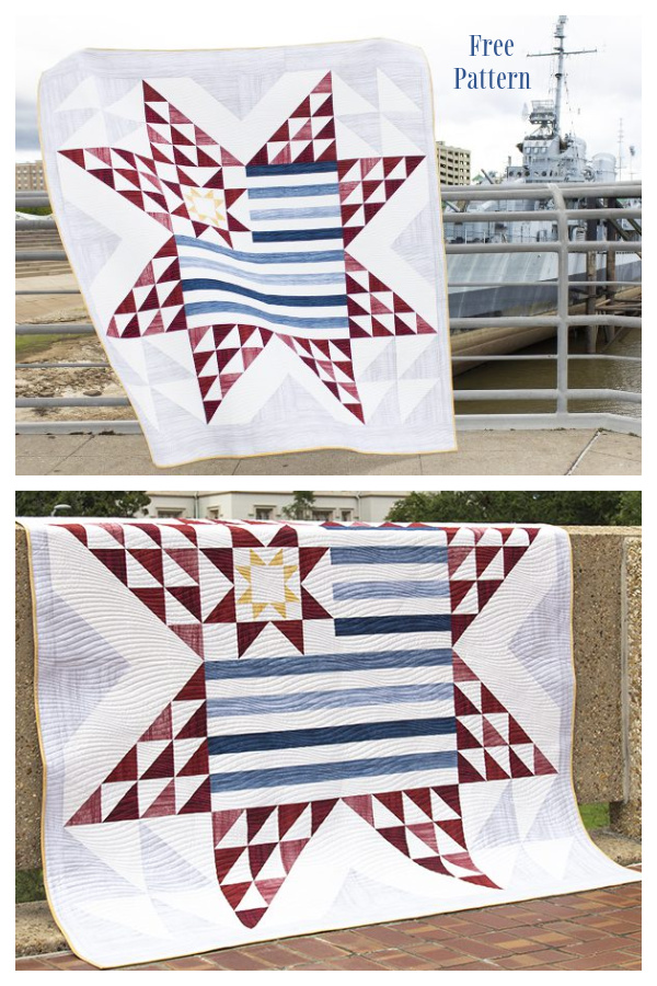 Fabric Stars & Stripes Quilt Free Sewing Pattern – 2 Versions