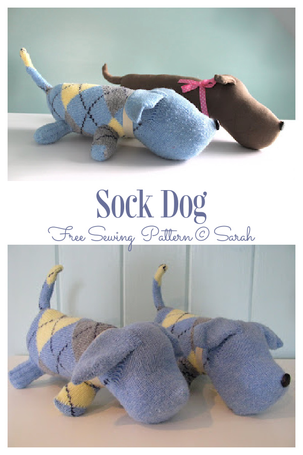 DIY Sock Dog Free Sewing Pattern