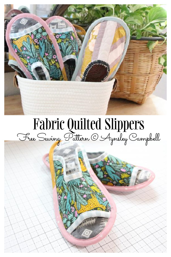 Fabric Quilted Slippers Free Sewing Pattern