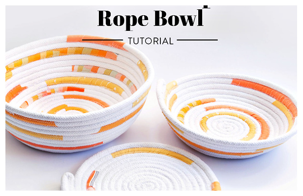 Fabric Scrap Rope Bowl DIY Tutorial