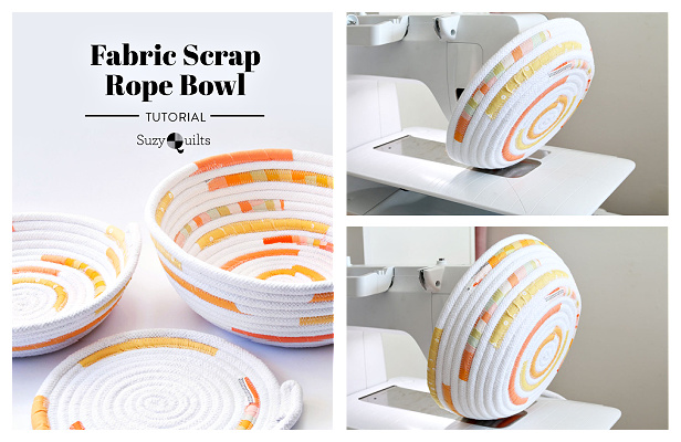 Fabric Scrap Rope Bowl DIY Tutorial