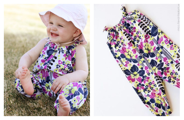 Long Leg Fabric Baby Bubble Romper Free Sewing Pattern