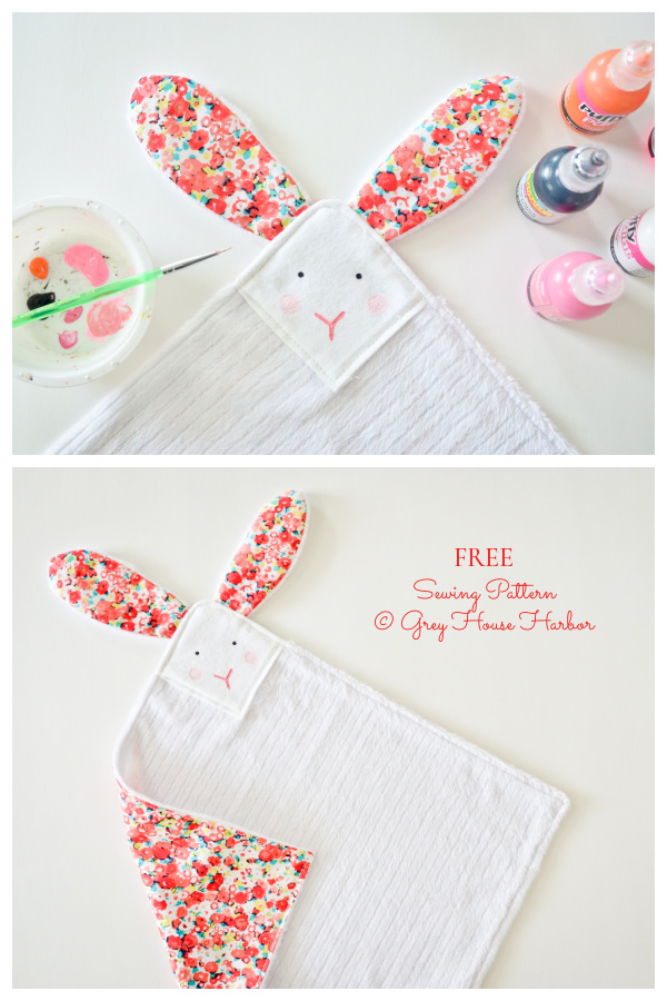 DIY Fabric Bunny Lovey Free Sewing Pattern
