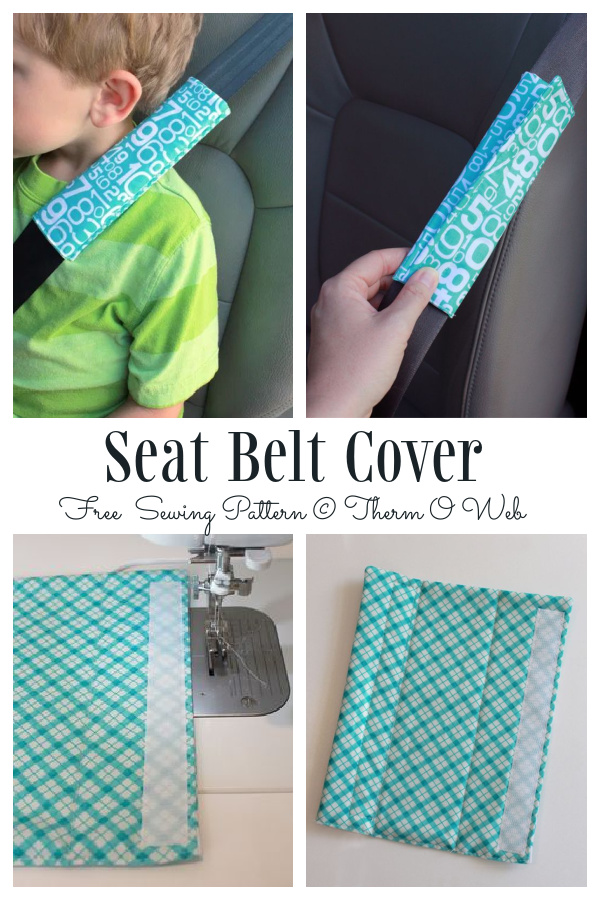 DIY Fabric Seat Belt Cover Free Sewing Pattern