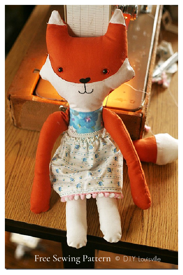 DIY Fabric Stuffed Cookie The Fox Free Sewing Pattern