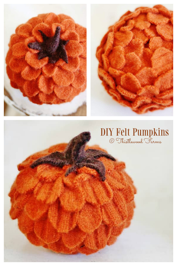 DIY Felt Pumpkin Free Sewing Pattern