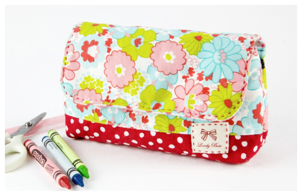 DIY Fabric Back-to-school Supply Pouch Free Sewing Pattern