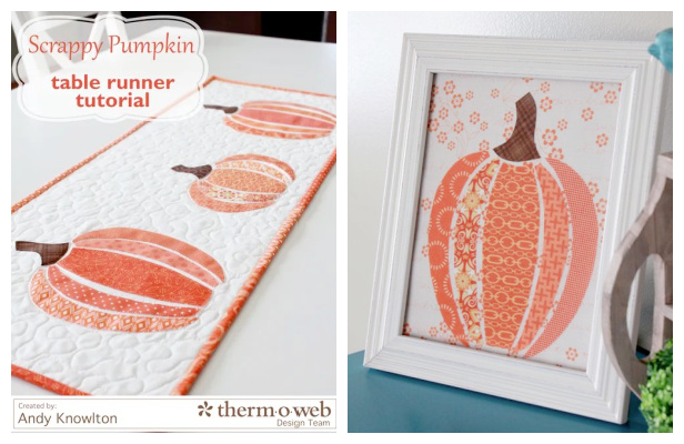 Scrappy Pumpkin Table Runner Free Sewing Pattern
