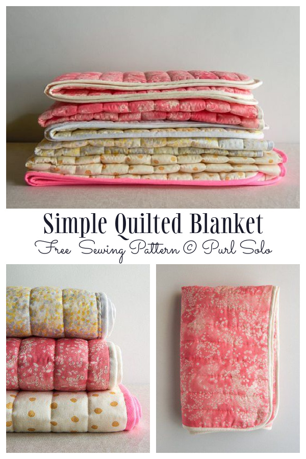 Simple Quilted Blanket Free Sewing Pattern