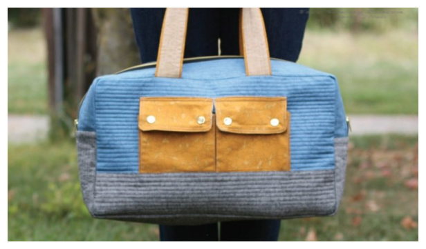 DIY Fabric Cargo Duffle Bag Free Sewing Pattern f