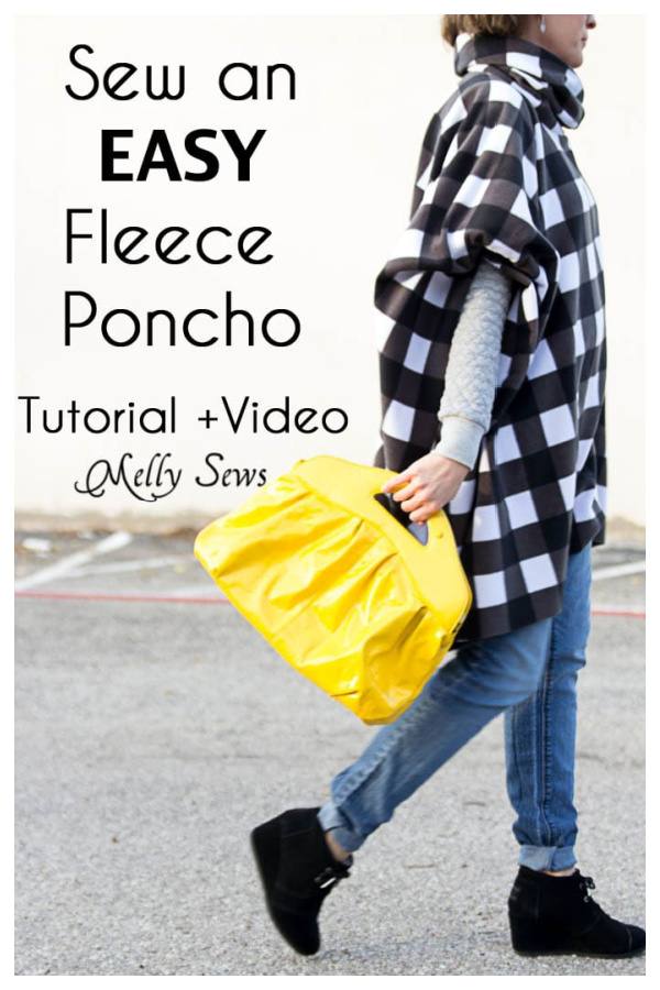 Winter Fleece Poncho Free Sewing Patterns