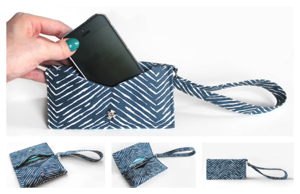 DIY Fabric Phone Wristlet Free Sewing Pattern