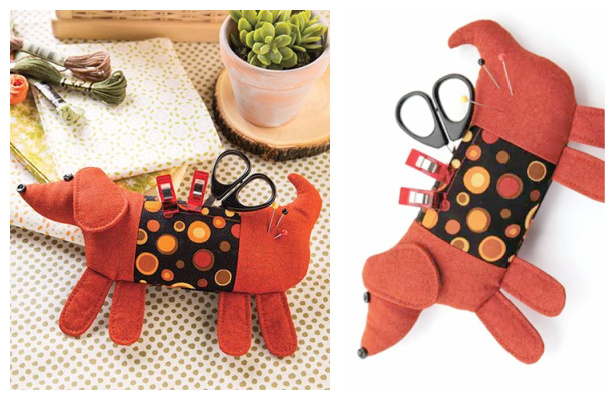 Fabric Little Doggie Pincushion Free Sewing Pattern