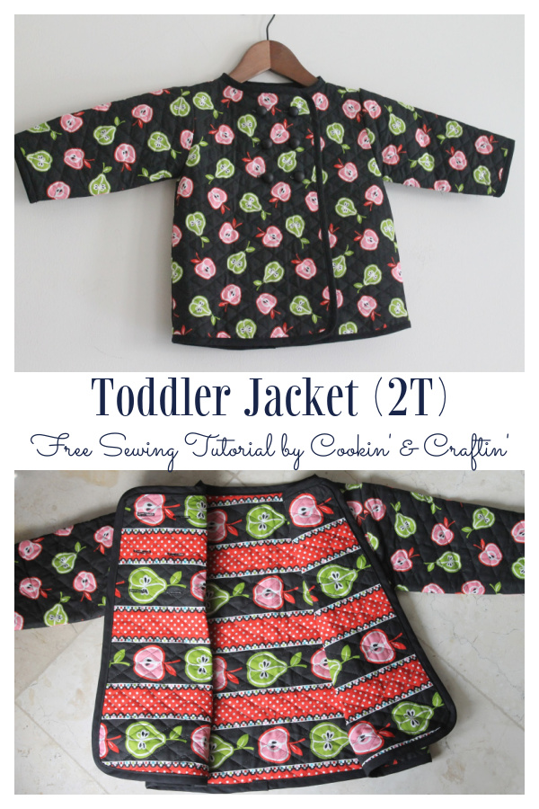 Fabric Toddler Quilt Jacket Free Sewing Pattern – 2T