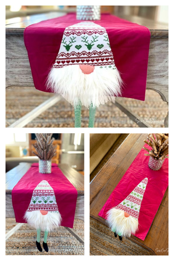 Adorable Gnome Table Runner Free Sewing Pattern