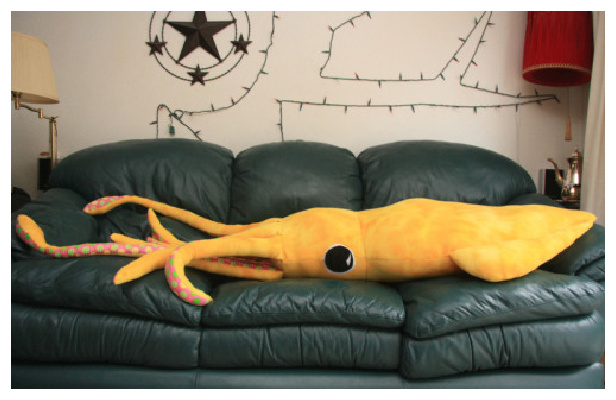 Fabric Giant Squid Pillow Free Sewing Pattern