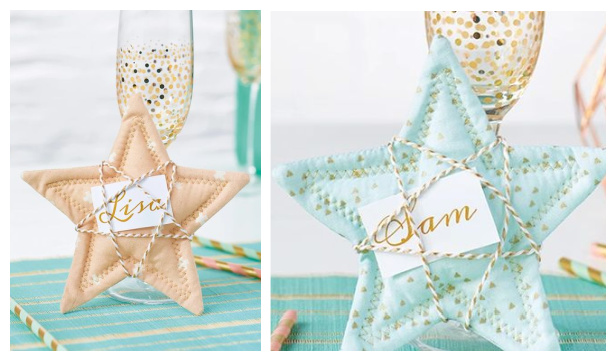 Fabric Star Place Holders Free Sewing Pattern
