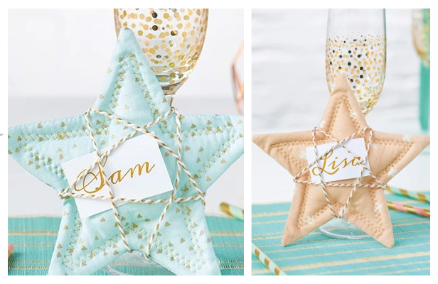 Fabric Star Place Holders Free Sewing Pattern