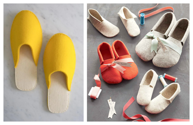 Felt Slippers Free Sewing Patterns