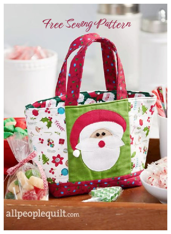 Quilt Santa Treat Bag Free Sewing Patterns