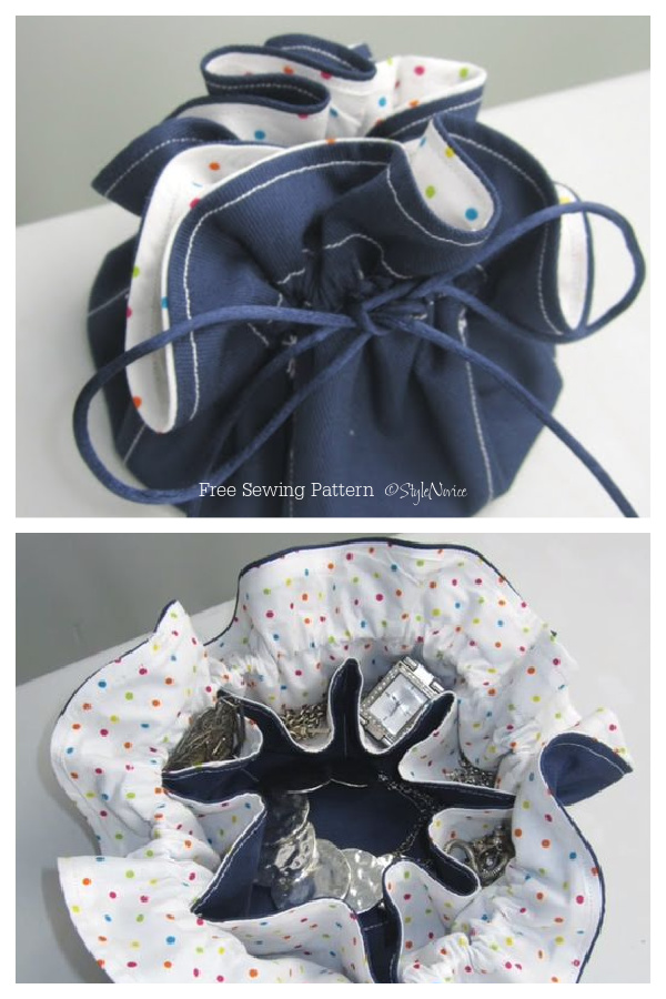 Travel Jewelry Pouch Free Sewing Pattern