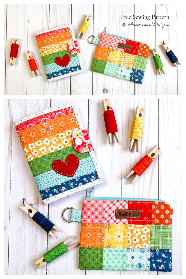 Fabric Patchwork Needle Book Free Sewing Pattern + Video