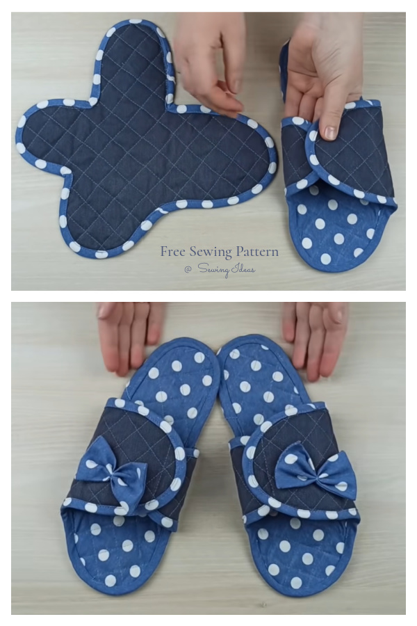 Your Size Simple Slippers Free Sewing Pattern + Video
