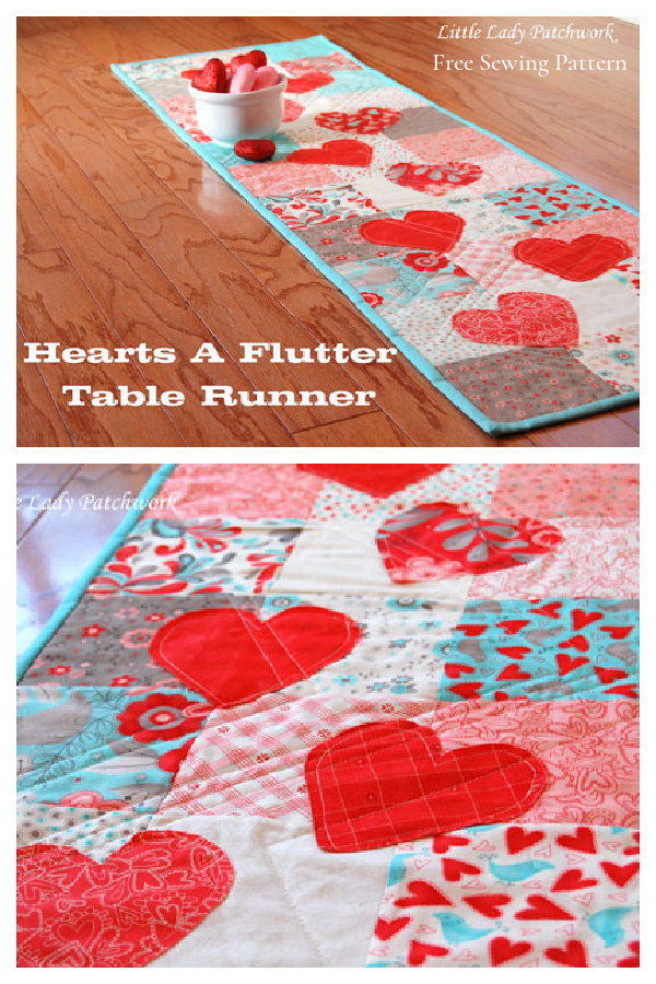 Valentine’s Day Table Runner Free Sewing Pattern