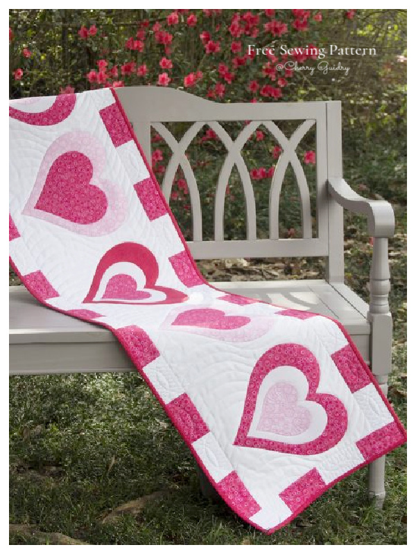 Be My Valentine Table Runner Free Sewing Pattern