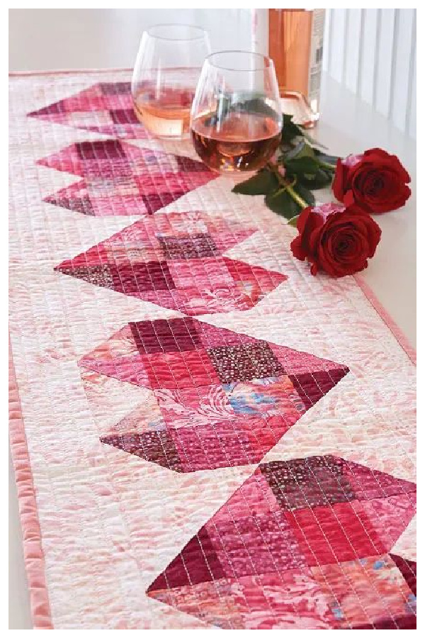 Here’s My Heart Quilt Table Runner Sewing Pattern