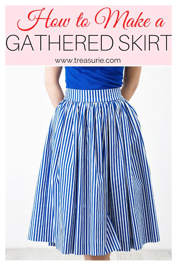 Easy Gathered Skirt Free Sewing Pattern